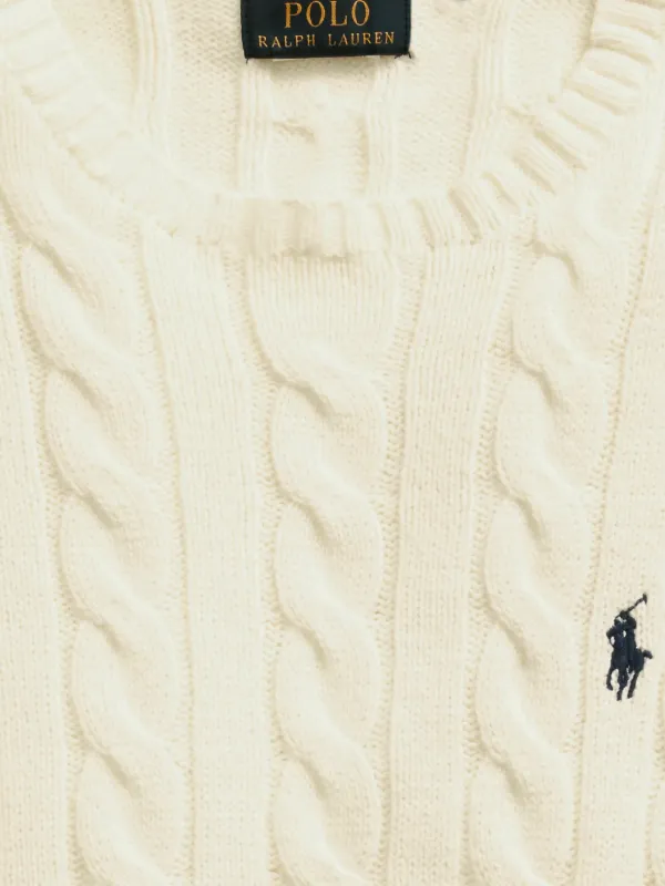 POLO RALPH LAUREN クルーネックニット アイボリー M Polo Ralph Lauren クルーネック セーター | ニュートラル | FARFETCH JP