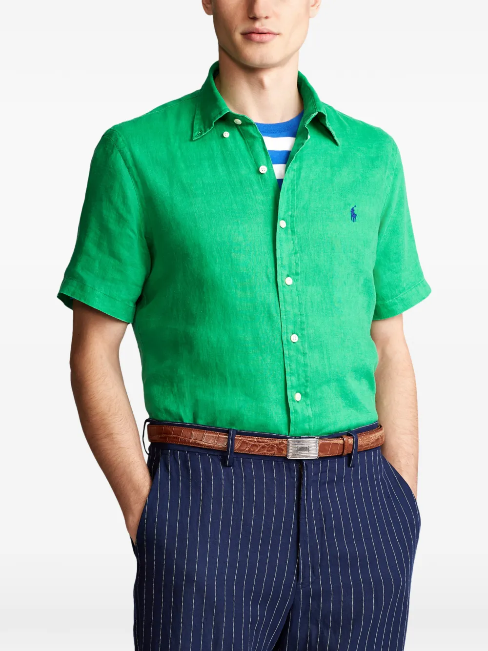 Polo Ralph Lauren Overhemd met korte mouwen en knopen Groen