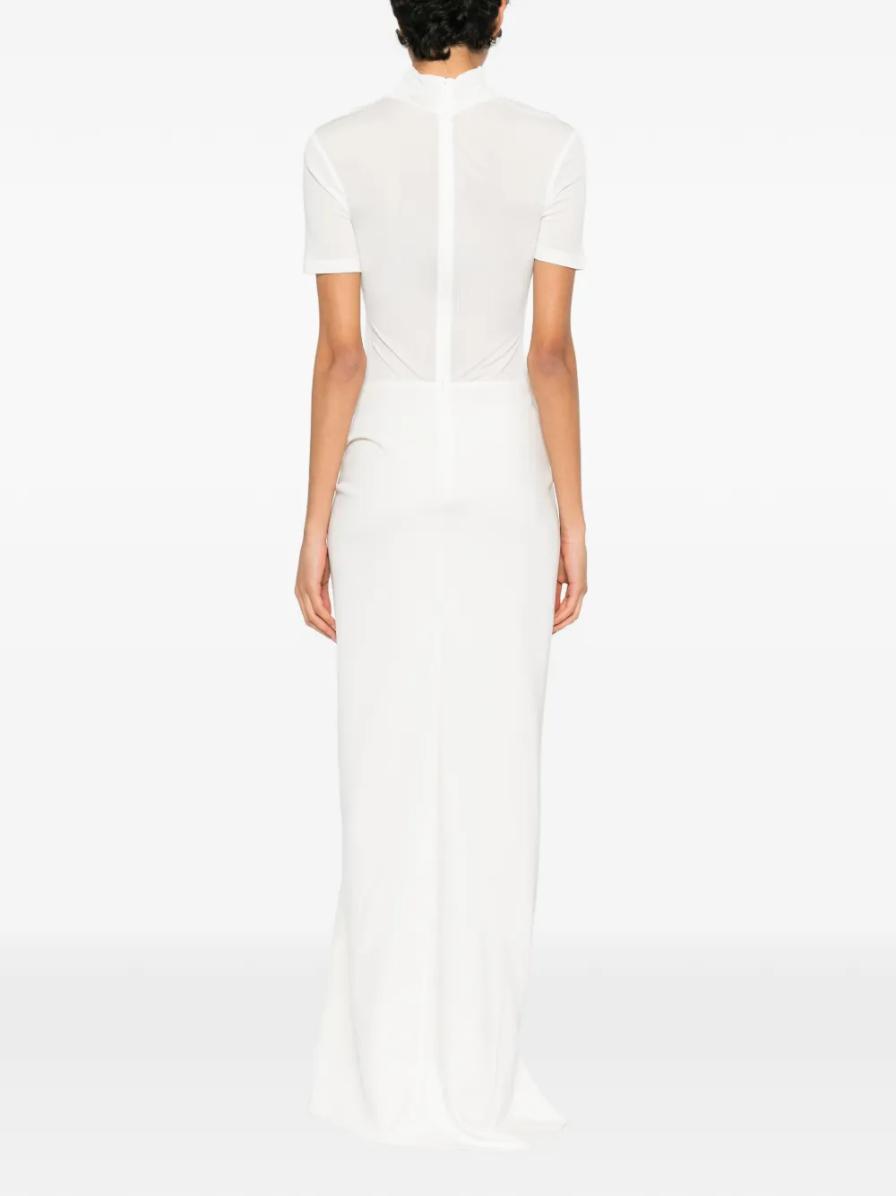 Christopher Esber Fusion maxi-jurk met gedrapeerde hals Wit