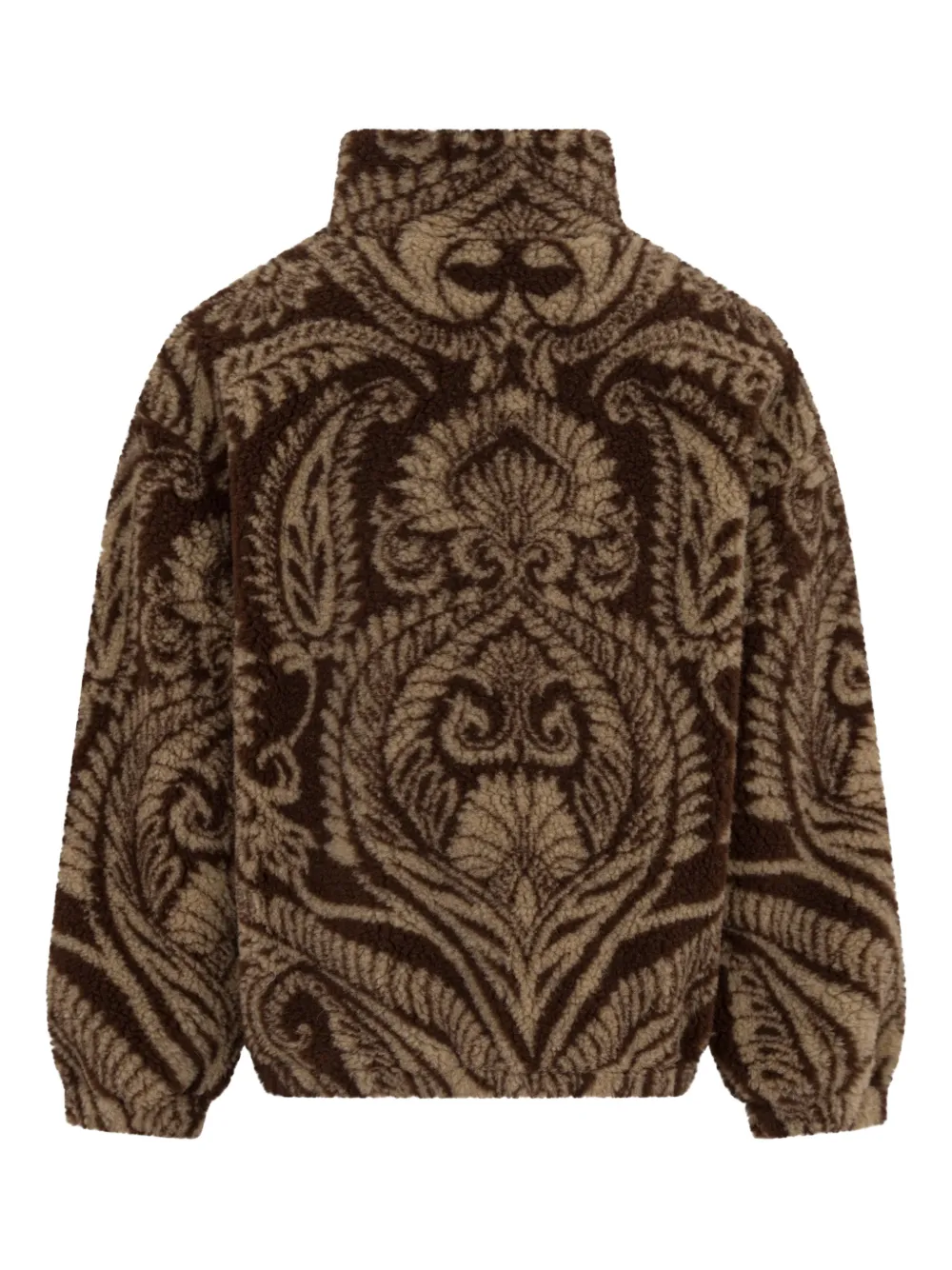 ETRO KIDS Fleece trui met paisley-print Bruin