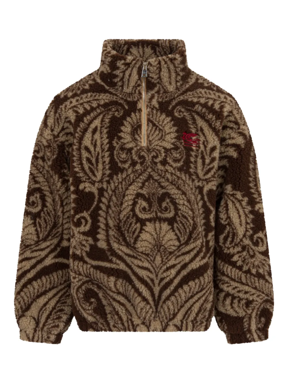 ETRO KIDS paisley-print fleece sweater - Brown