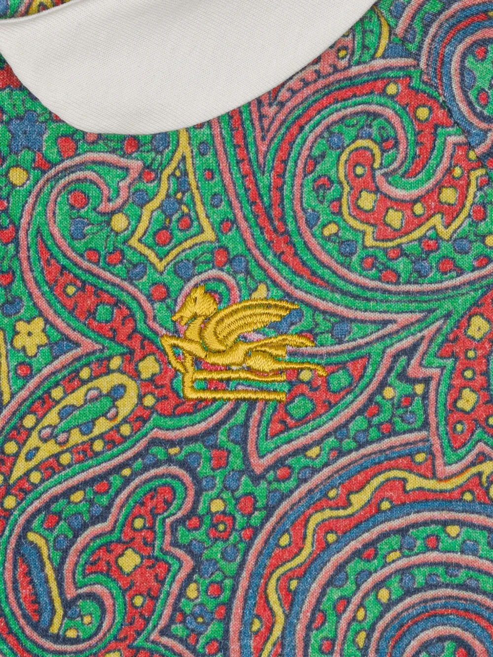 ETRO KIDS Romperset met paisley-print en borduurwerk Groen