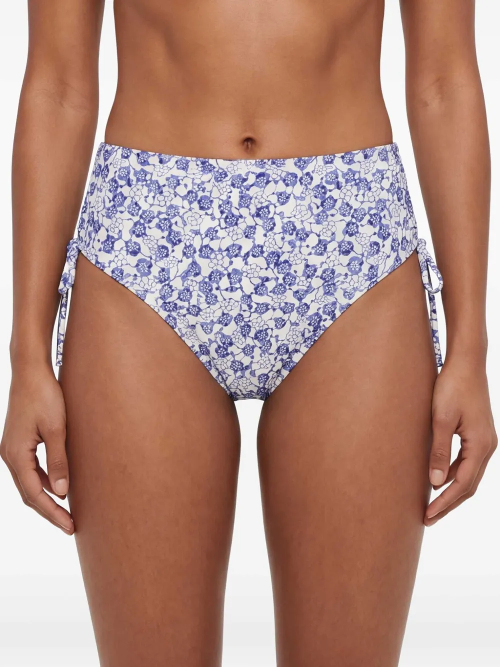 ISABEL MARANT Slip met bloemenprint en gestrikte zijkant Beige