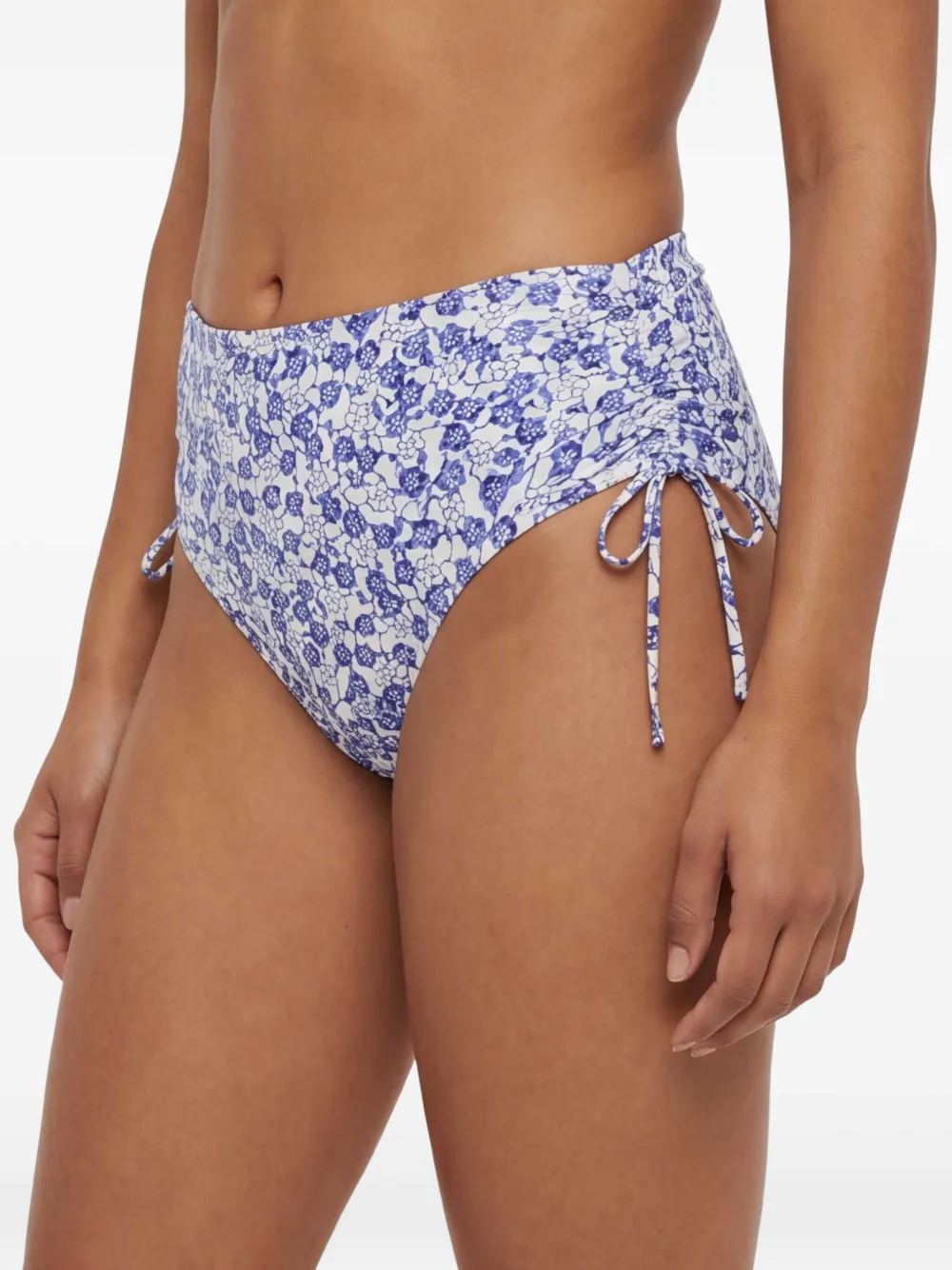 ISABEL MARANT Slip met bloemenprint en gestrikte zijkant Beige