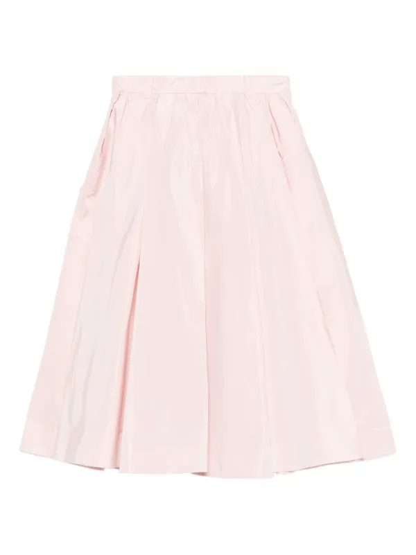 Prada Pocketed Midi A-line Skirt in Pink