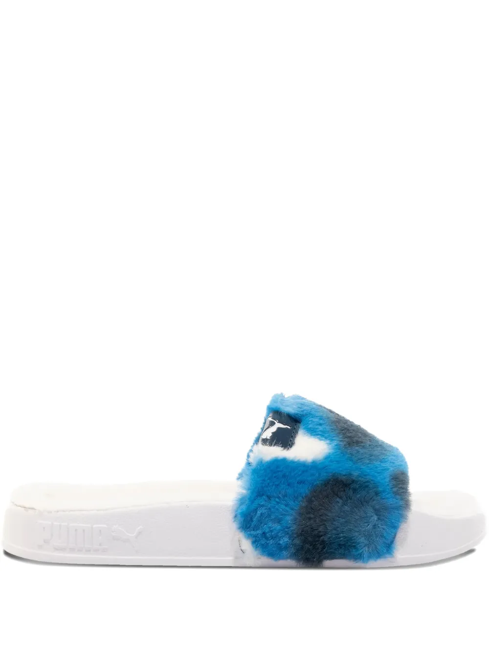 PUMA Fluff sandalen met tie-dye print Blauw