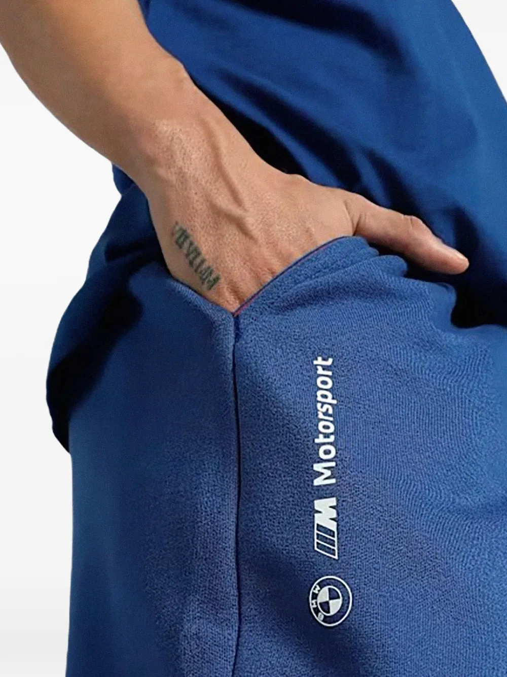 PUMA x BMW Motorsport colourblock logo trousers - Blauw