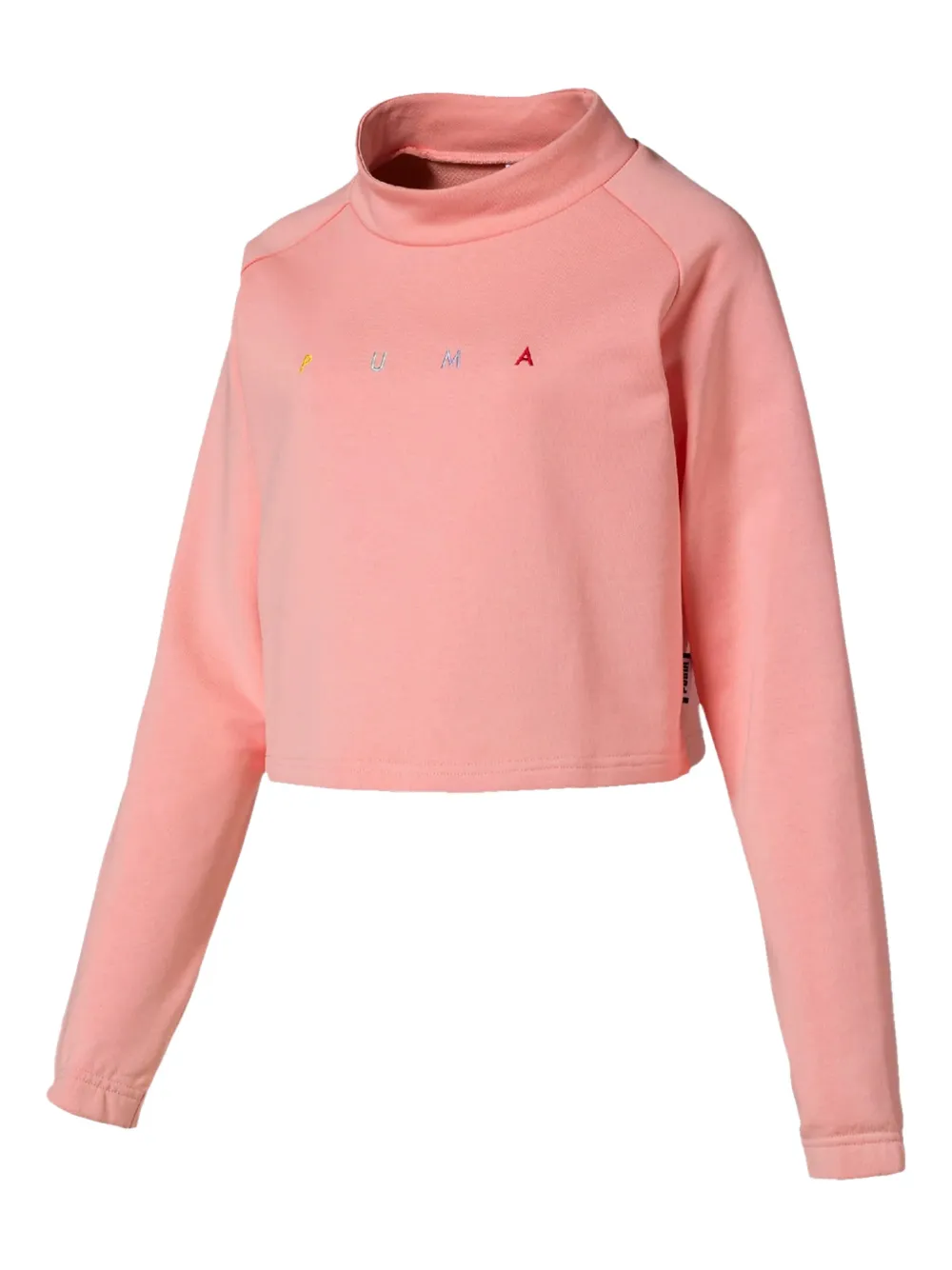 PUMA cropped crew swaeter - Rosa