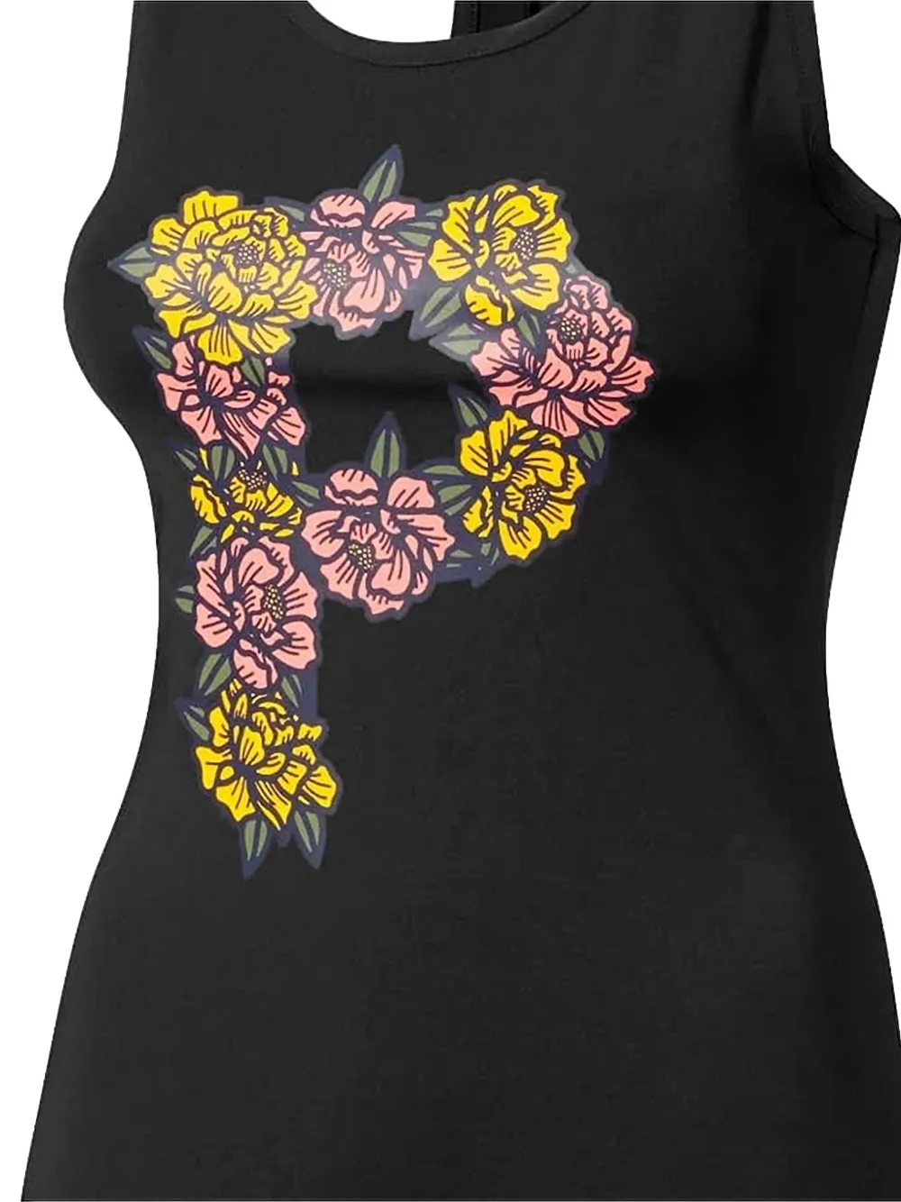 PUMA floral midi dress - Zwart