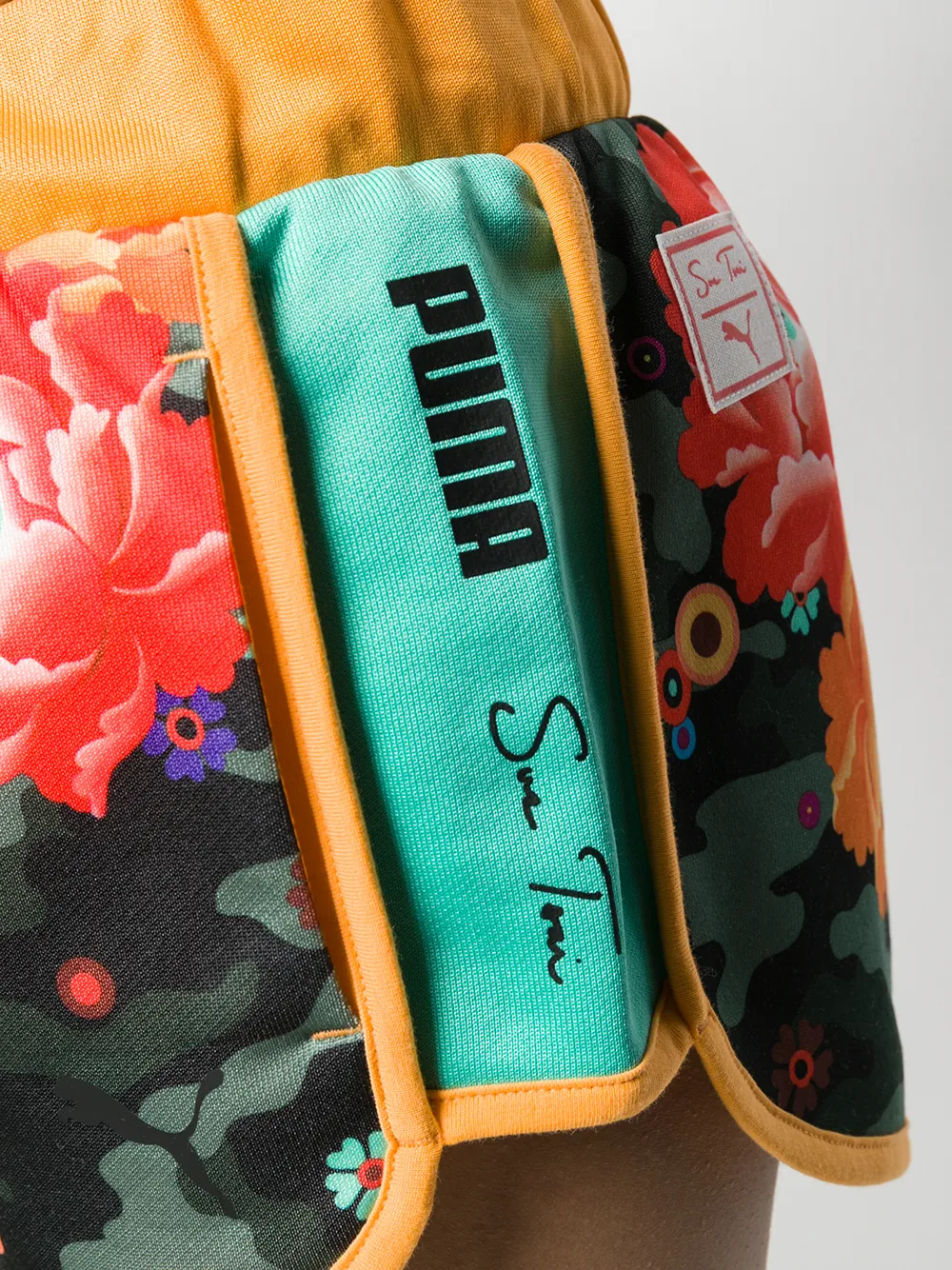 PUMA x Sue Tsai shorts met bloemenprint Groen