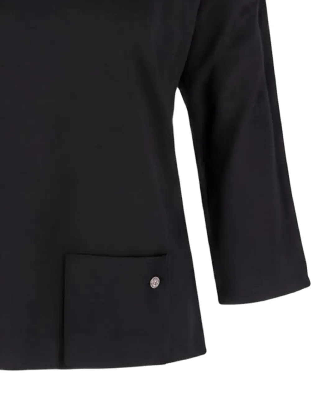 MARCCAIN T-shirt met opgestikte zak en boothals Zwart