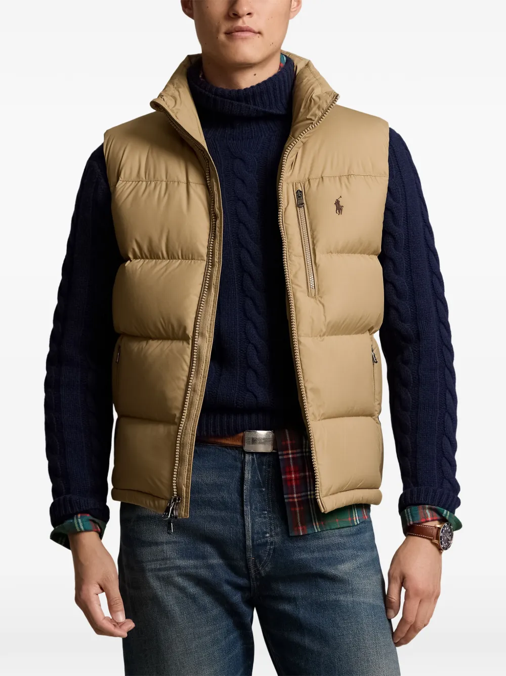 Polo Ralph Lauren Bodywarmer met ritssluiting Beige