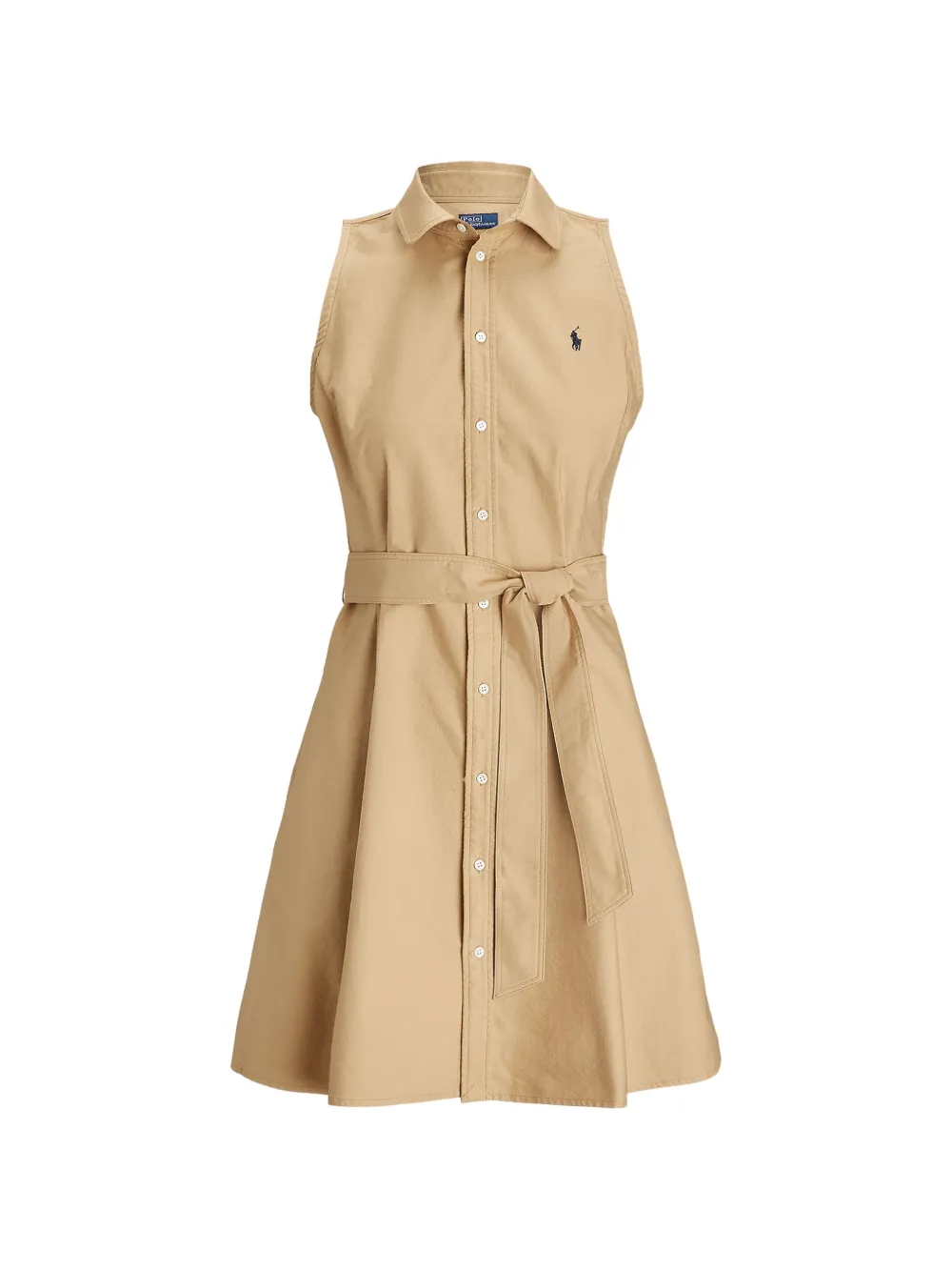 Polo Ralph Lauren belted sleeveless midi dress - Toni neutri