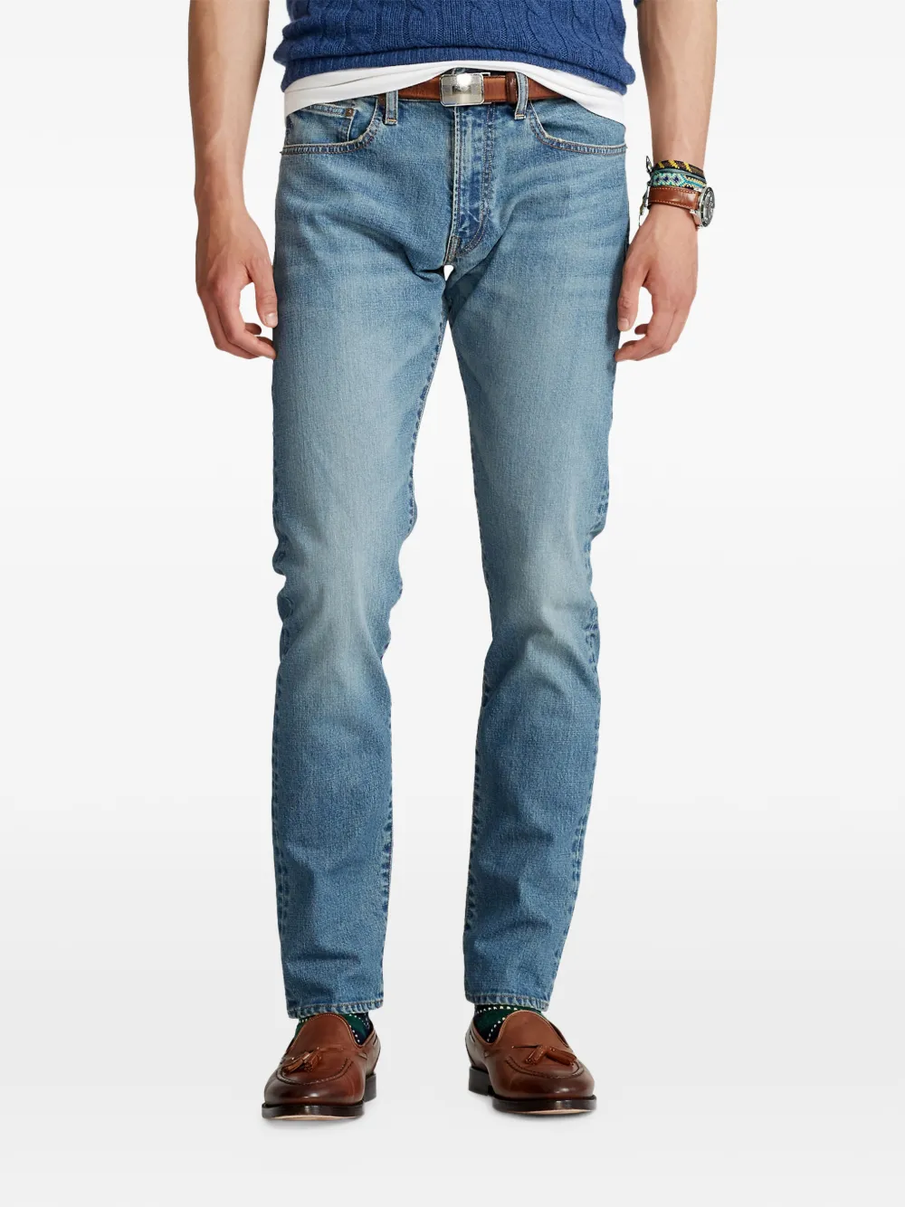 Polo Ralph Lauren Jeans met riemlussen Blauw