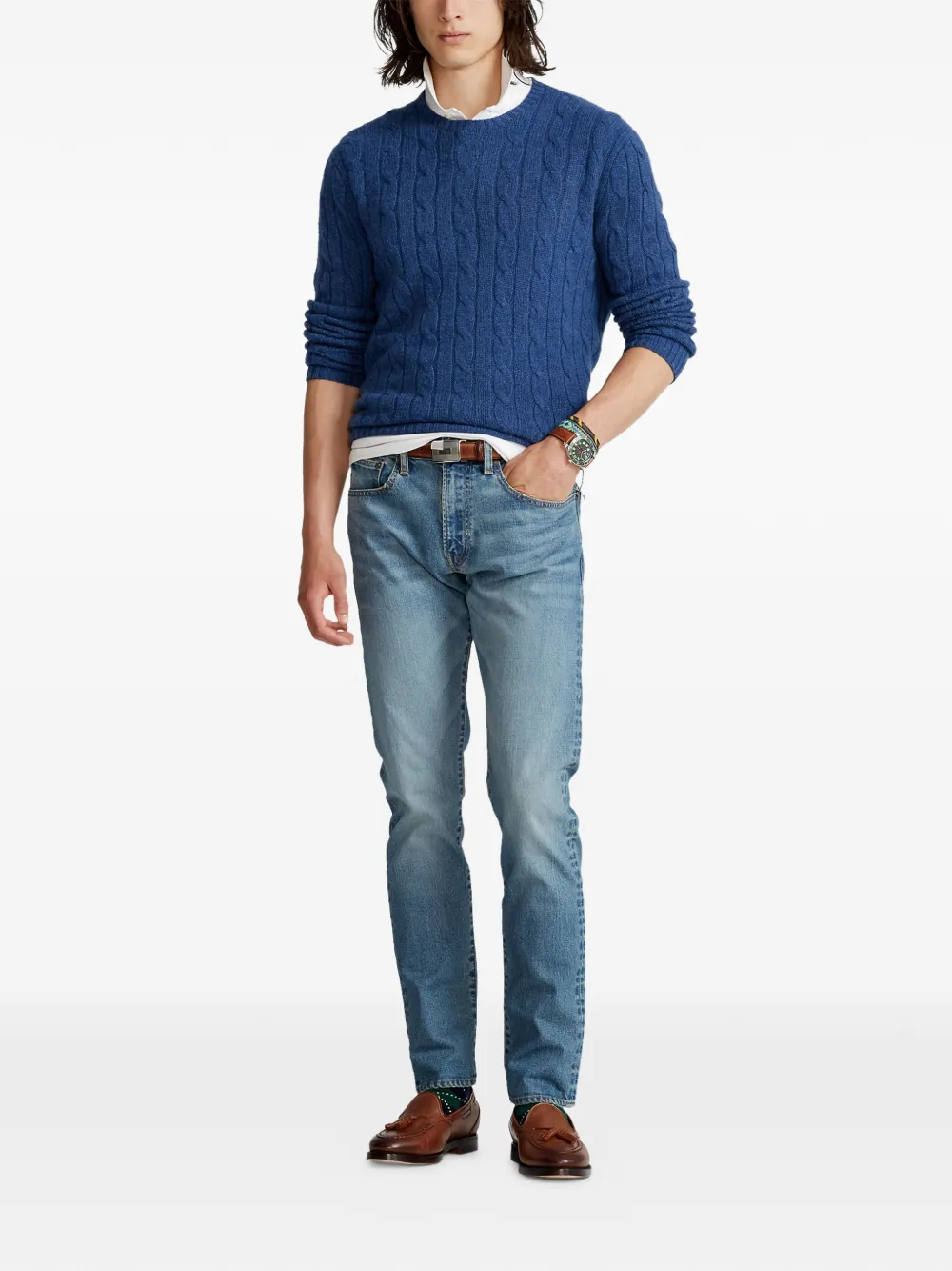 Polo Ralph Lauren Jeans met riemlussen Blauw