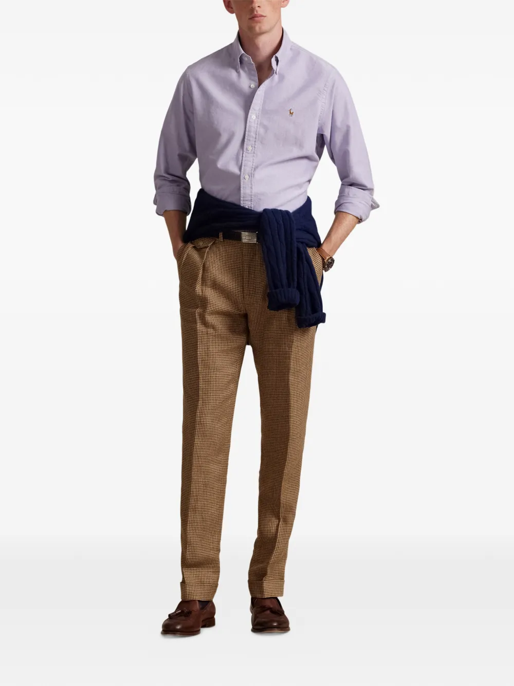 Polo Ralph Lauren Overhemd met geborduurd logo Paars