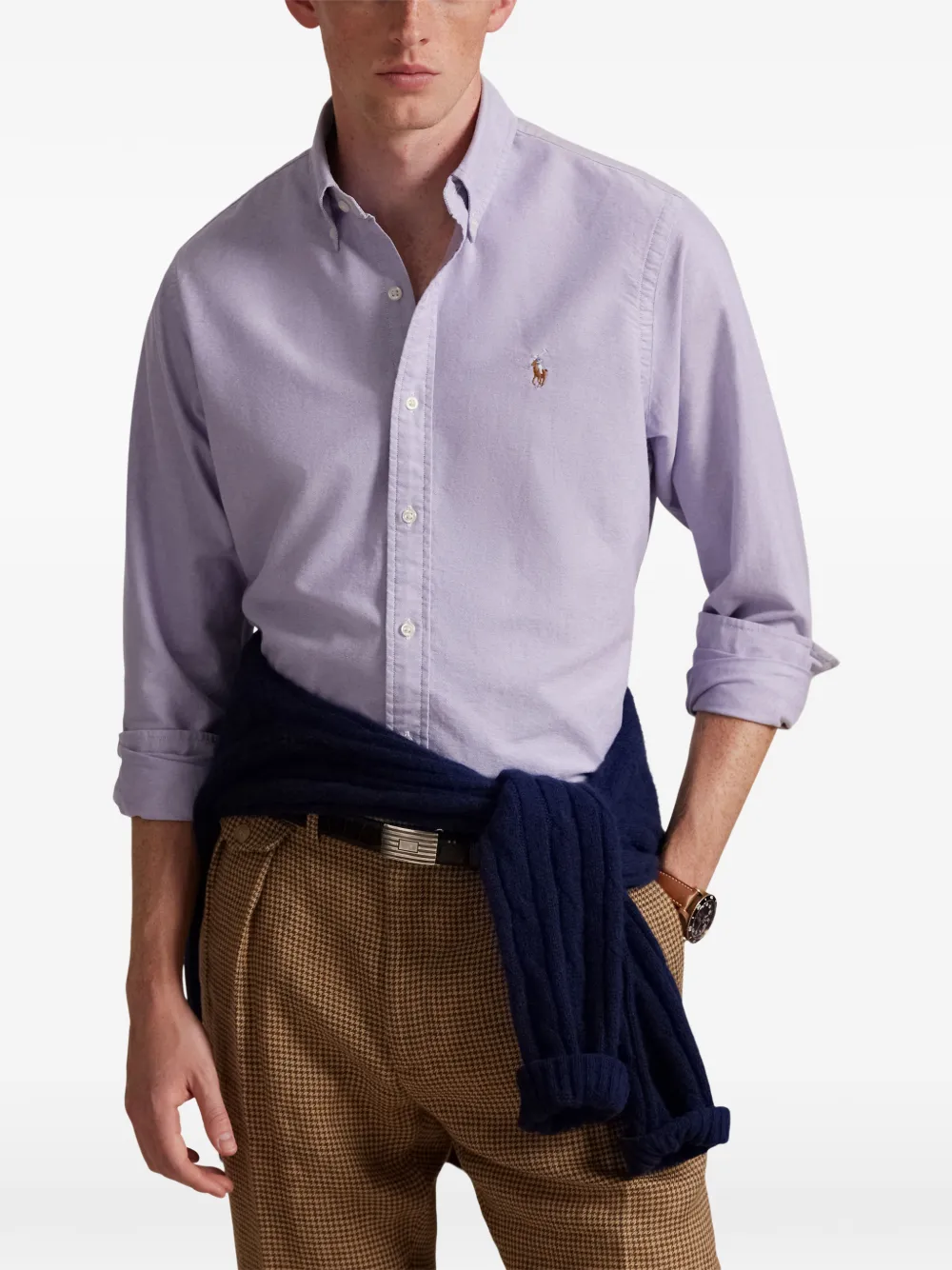 Polo Ralph Lauren Overhemd met geborduurd logo Paars