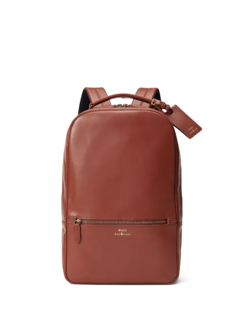 Polo Ralph Lauren zipped leather backpack