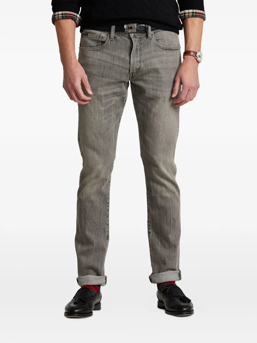 Polo Ralph Lauren Jeans met riemlussen Grijs