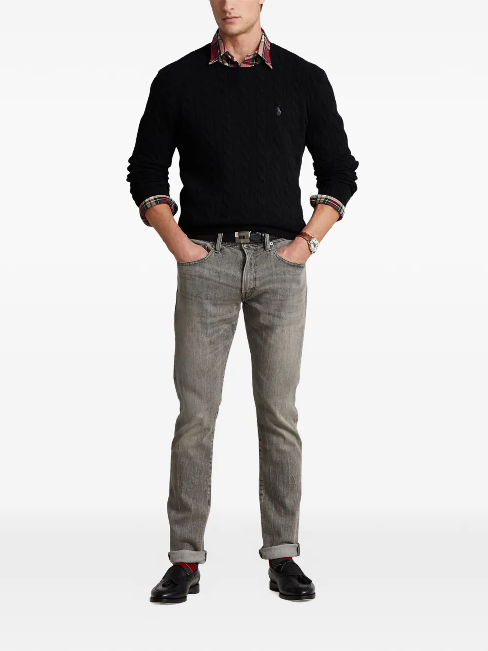 Polo Ralph Lauren Jeans met riemlussen Grijs
