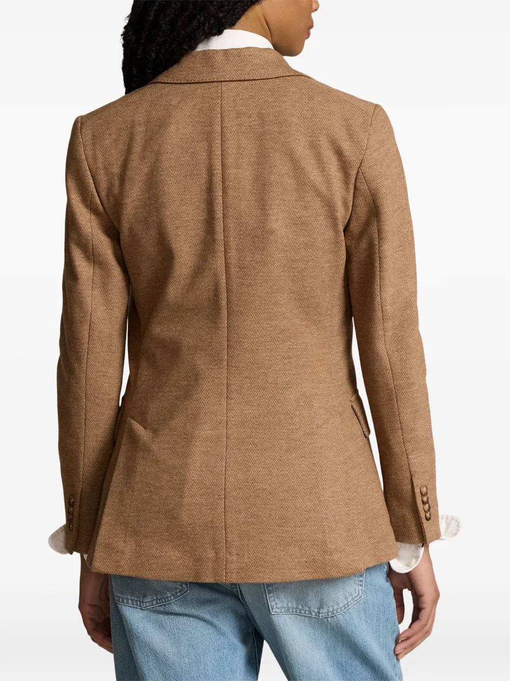Polo Ralph Lauren Blazer met visgraatpatroon Bruin