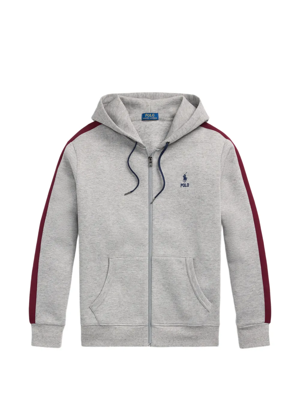 Polo Ralph Lauren stripe-detail hoodie - Grigio