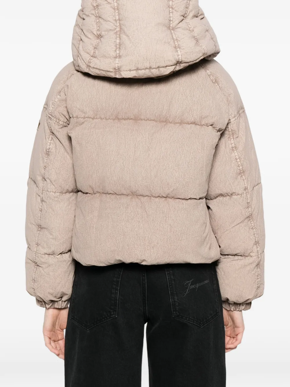 Diesel W-ILLEY-S2 gewatteerd jack met capuchon Beige