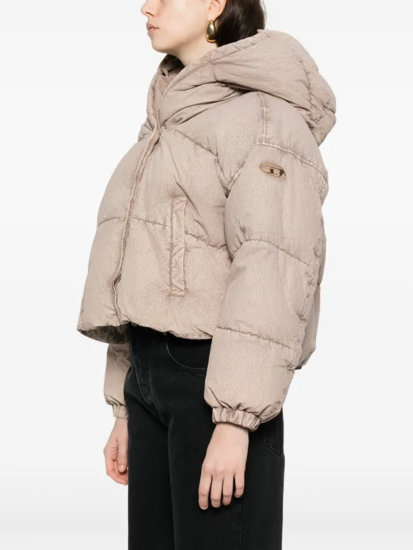 Diesel フーデッド パデッドジャケット | ニュートラル | FARFETCH JP