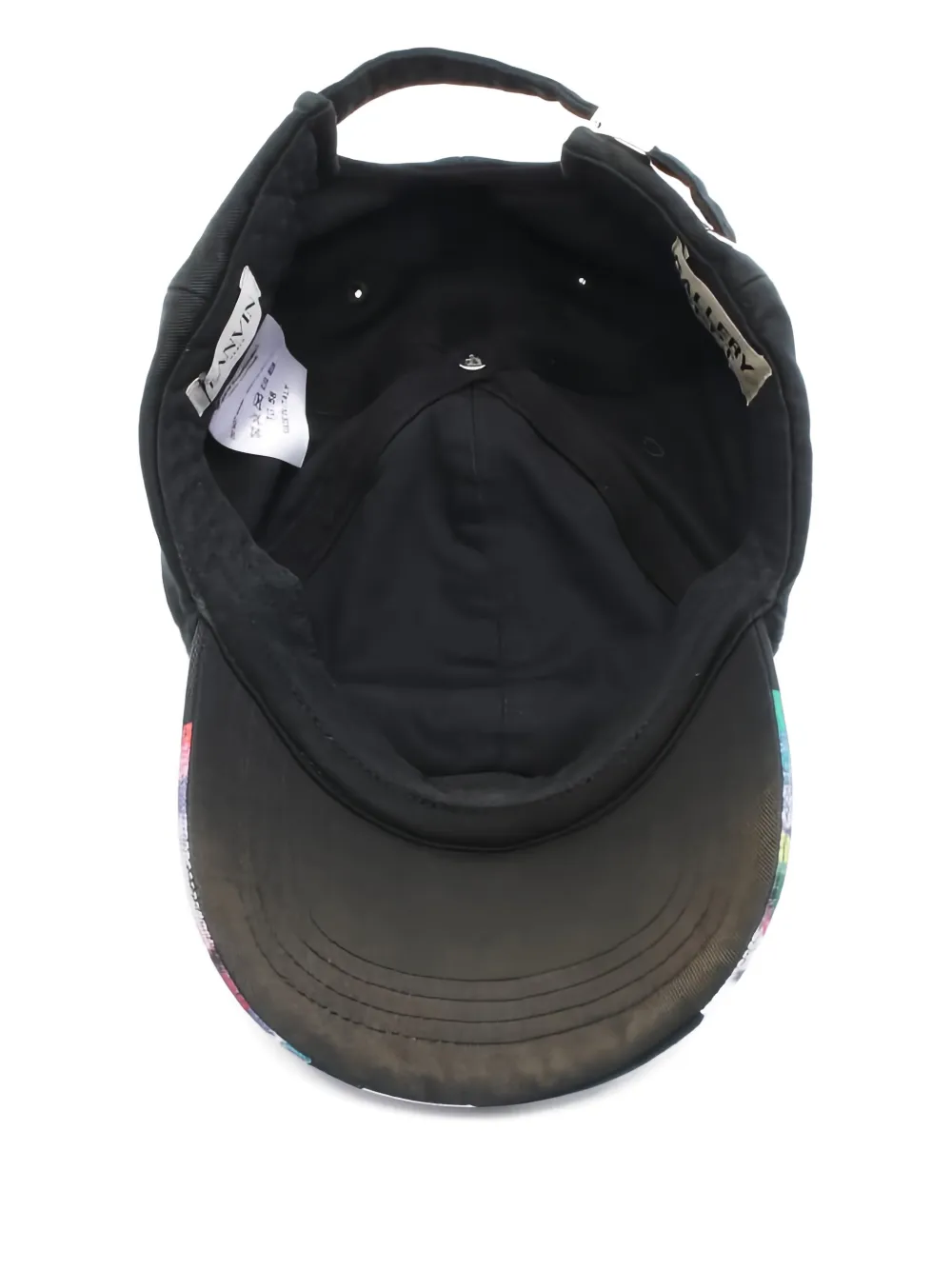 Pre-owned Lanvin X Gallery Dept. 2010s Embroidered-logo Denim Cap In Gray