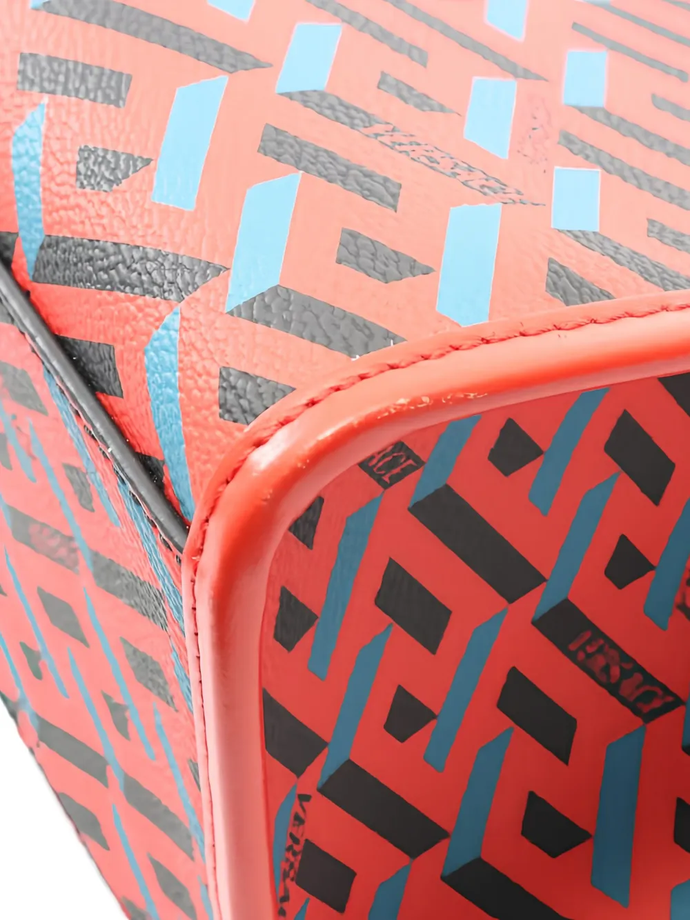 VERSACE Pre-owned 2010s Geometric-print Tote Bag In Red