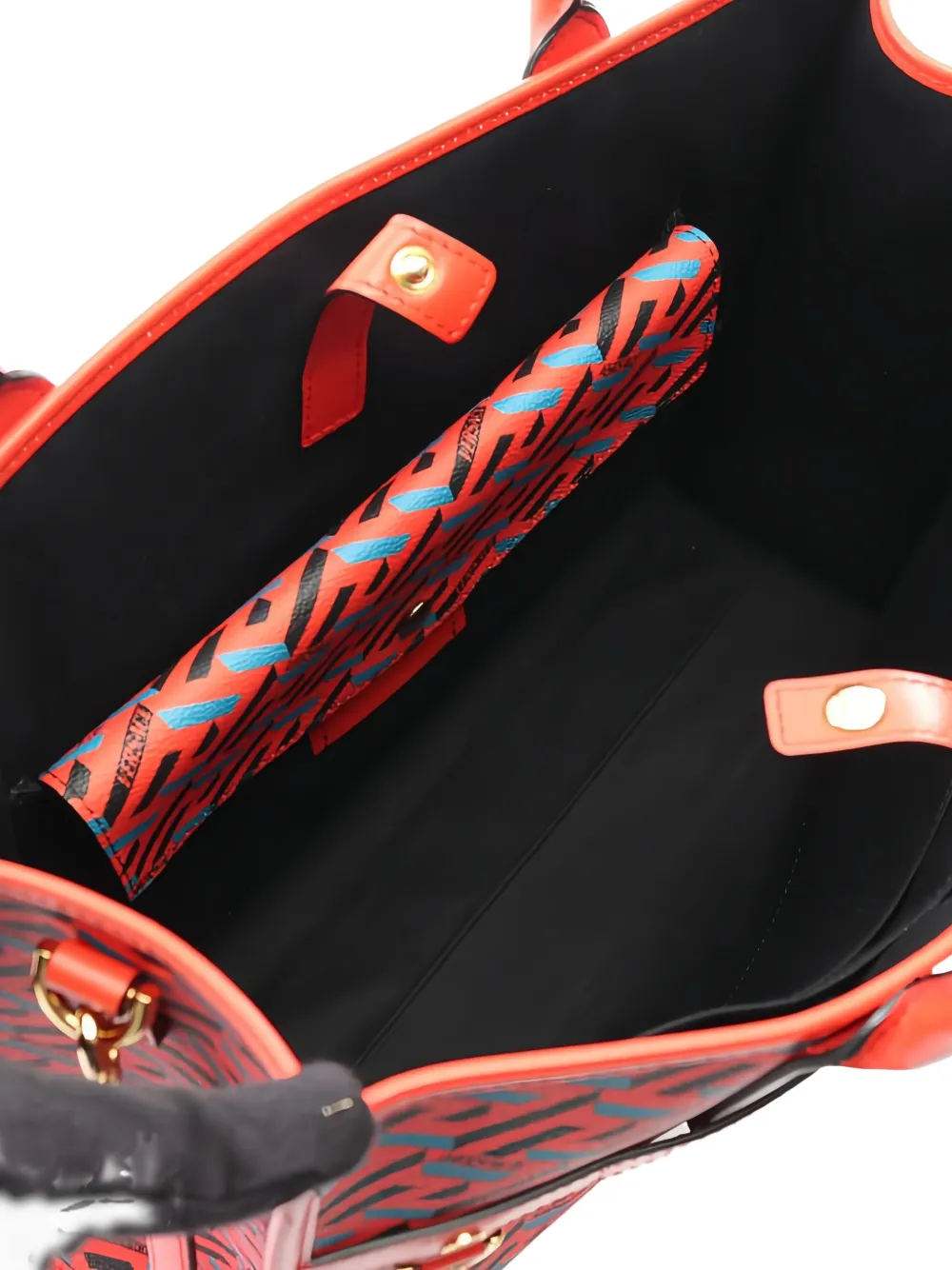 VERSACE Pre-owned 2010s Geometric-print Tote Bag In Red