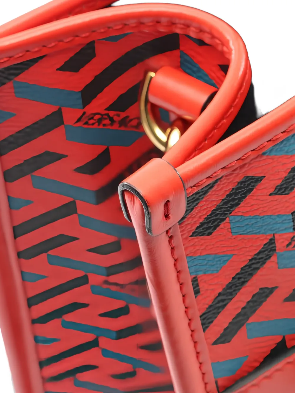 VERSACE Pre-owned 2010s Geometric-print Tote Bag In Red