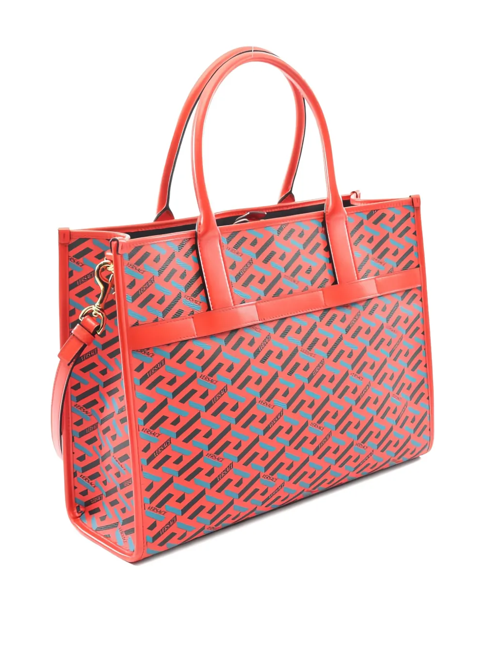 VERSACE Pre-owned 2010s Geometric-print Tote Bag In Red