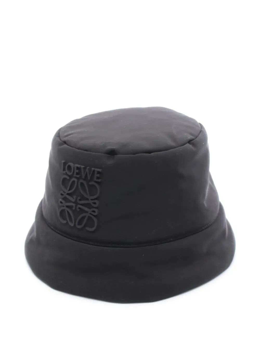 Loewe Pre-Owned 2010s puffer anagram-logo bucket hat | Black | Image 1