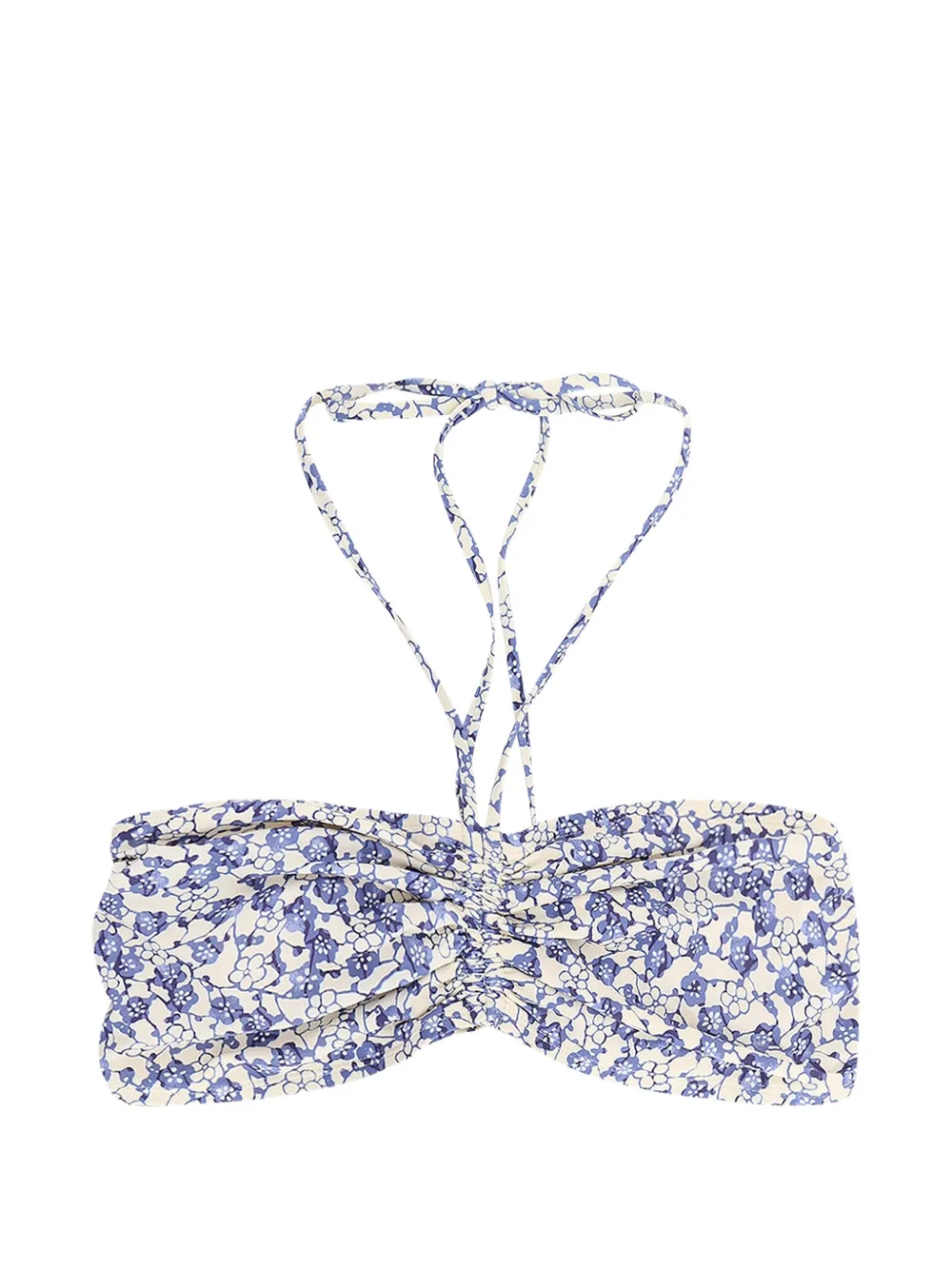 ISABEL MARANT floral knot bikini top - Blu