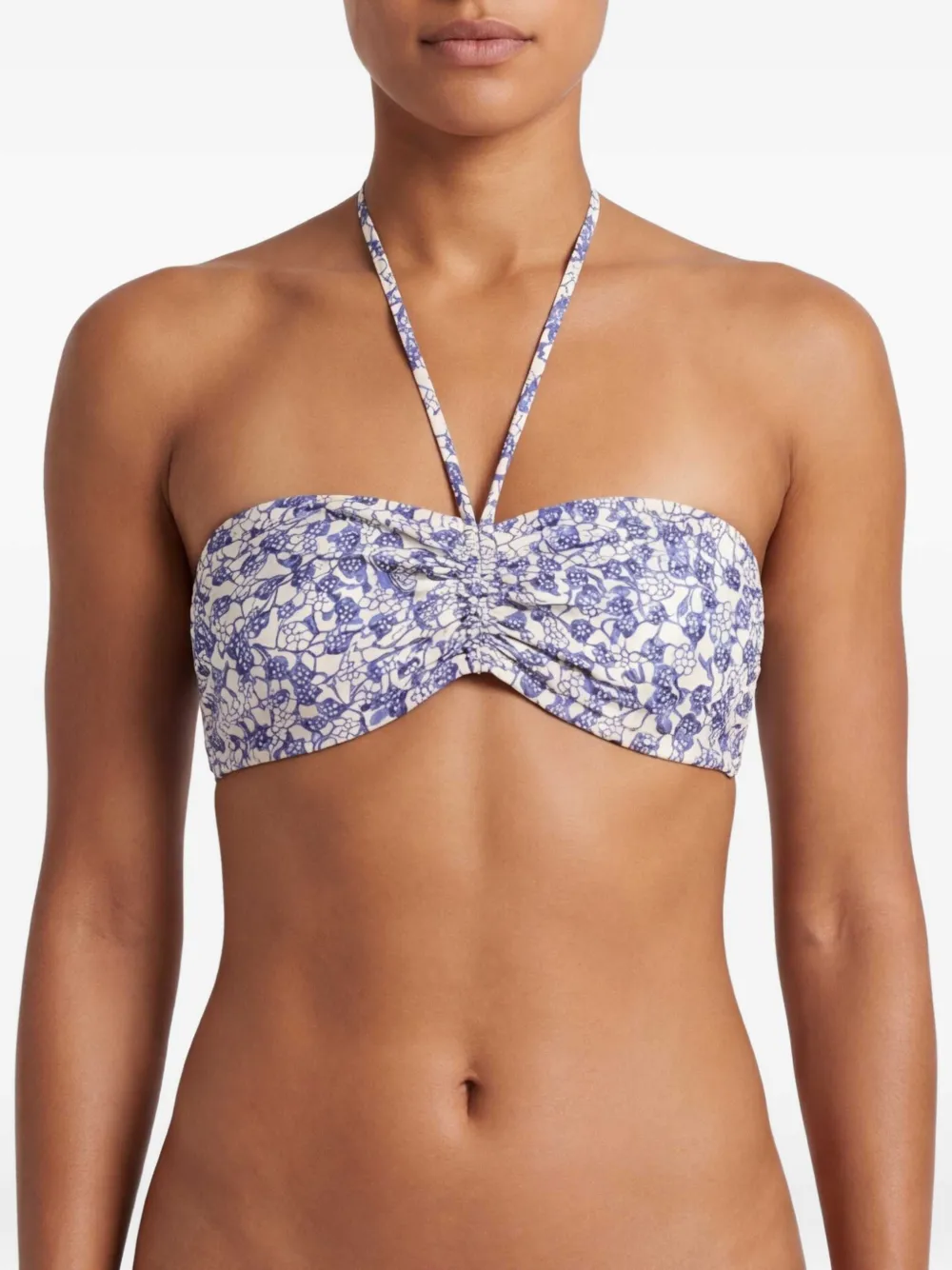 ISABEL MARANT Bikinitop met bloemenprint Blauw