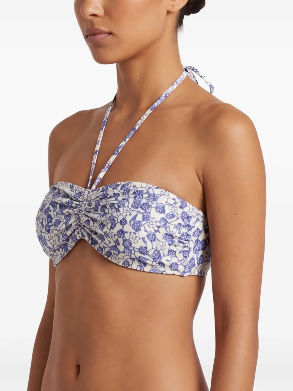 ISABEL MARANT Bikinitop met bloemenprint Blauw