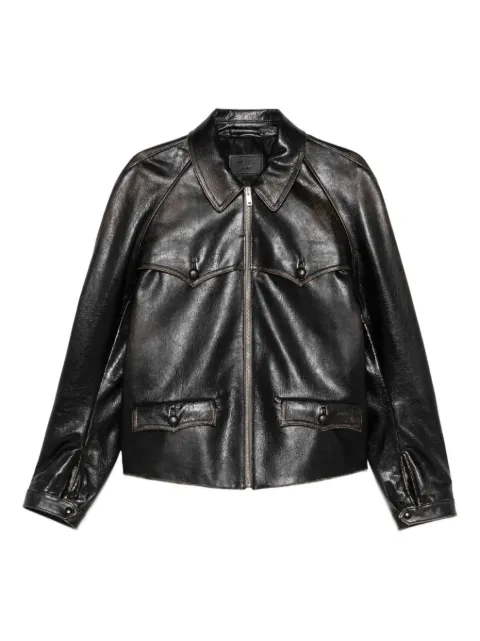 Prada front-pocket leather jacket