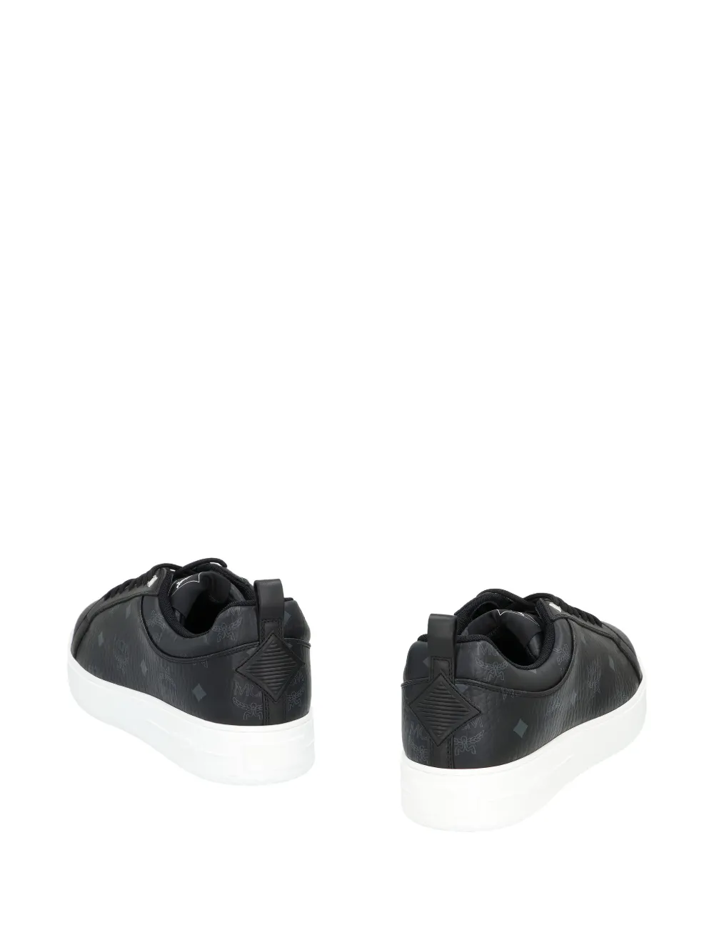 MCM Visetos logo print sneakers Zwart