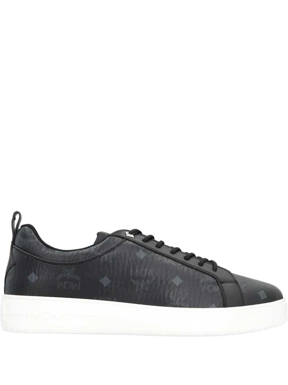 MCM Visetos logo print sneakers | Black | Image 1