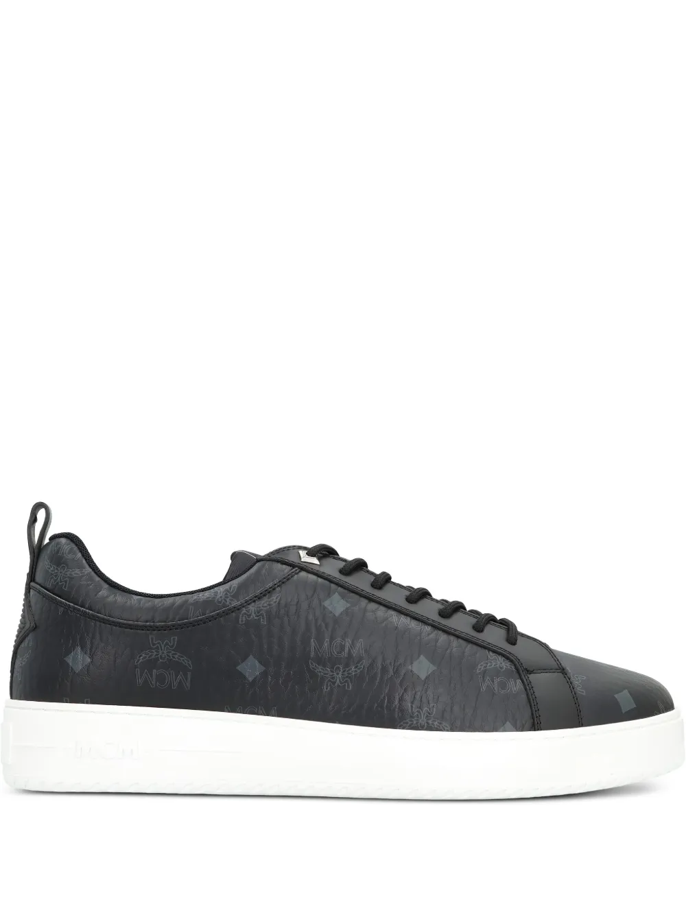 MCM Visetos logo print sneakers | Black | Image 1
