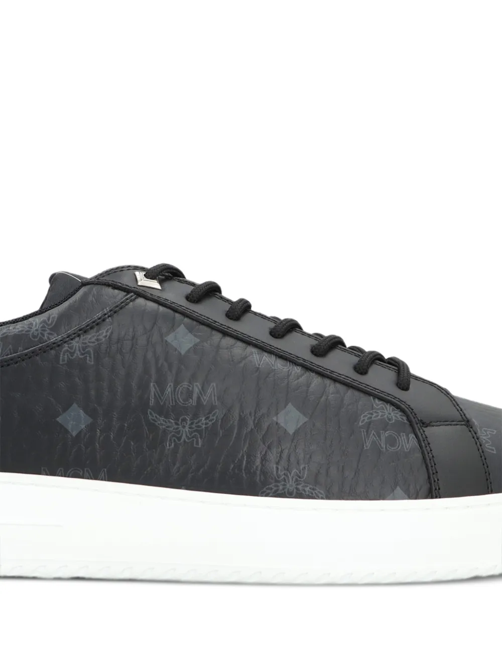 MCM Visetos sneakers met logoprint Zwart