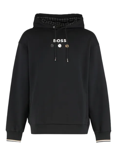 BOSS logo-lettering hoodie