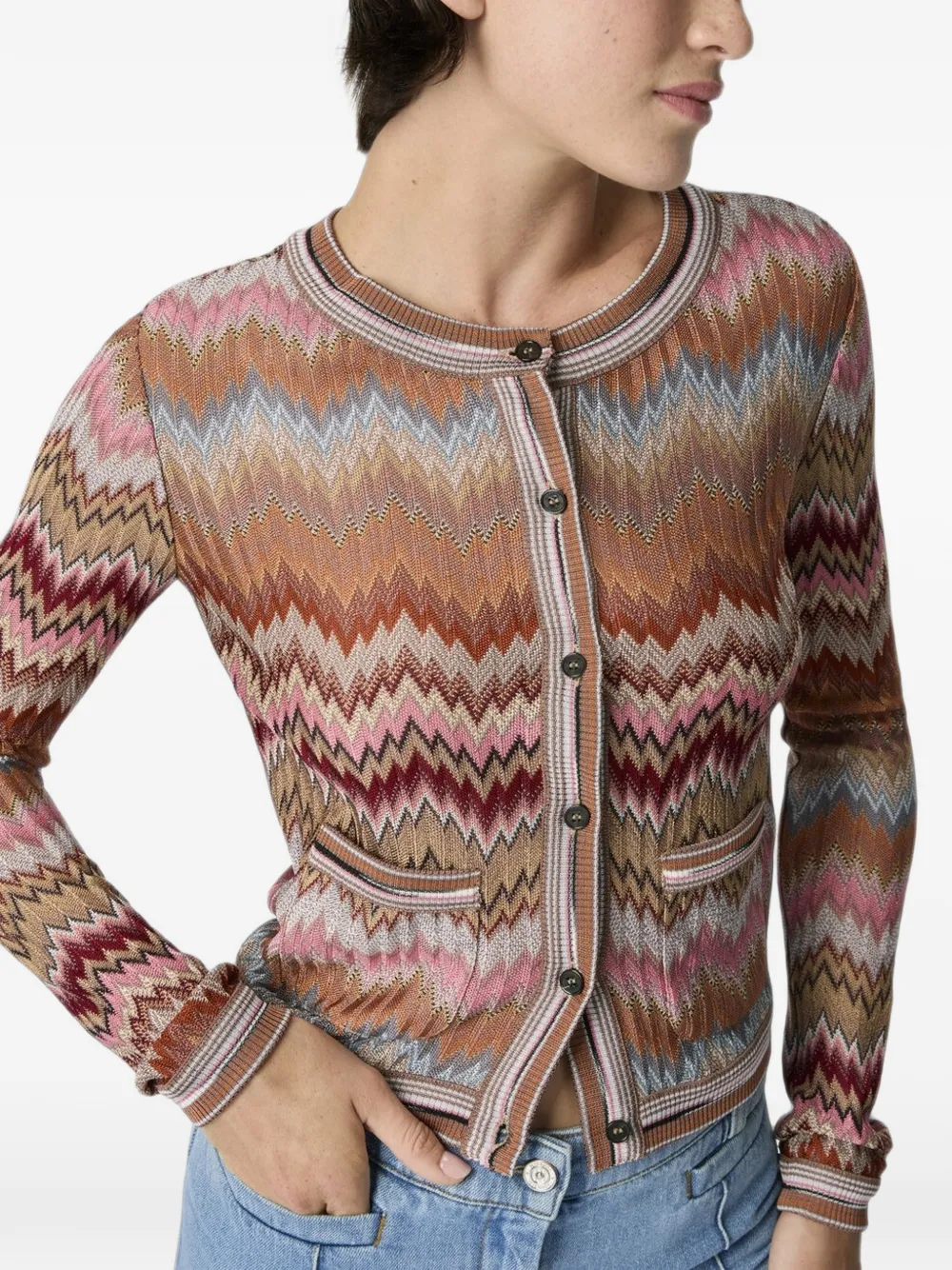 Missoni Button-up vest Bruin