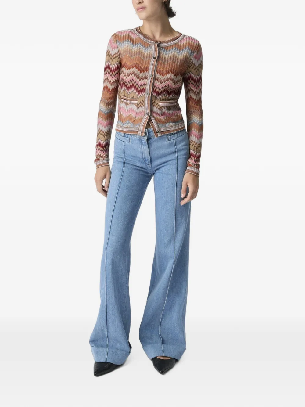 Missoni Button-up vest Bruin