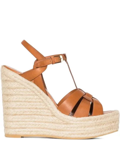 Saint Laurent strap buckle-detail espadrilles 