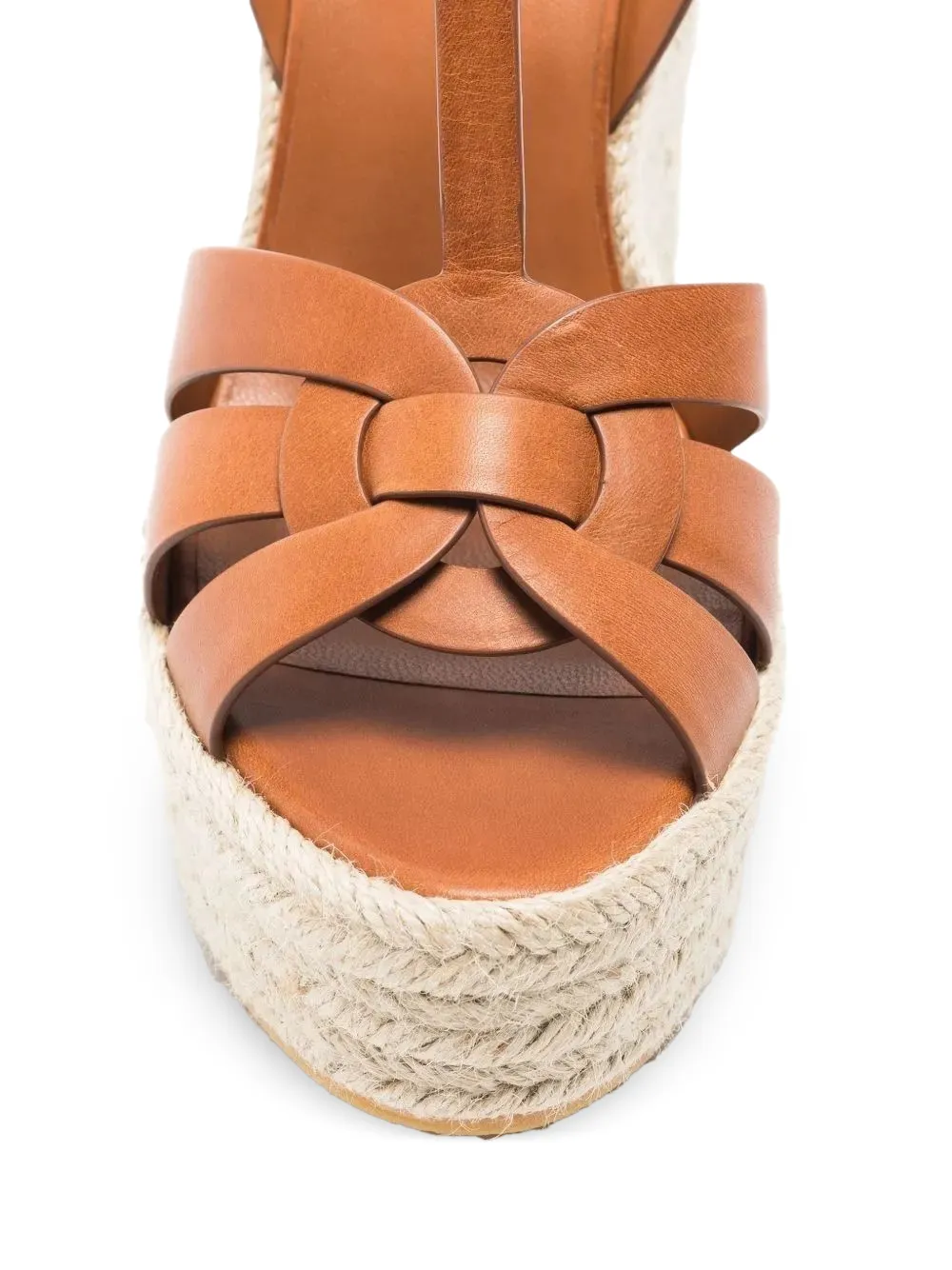 Saint Laurent Espadrilles met gespdetail Bruin