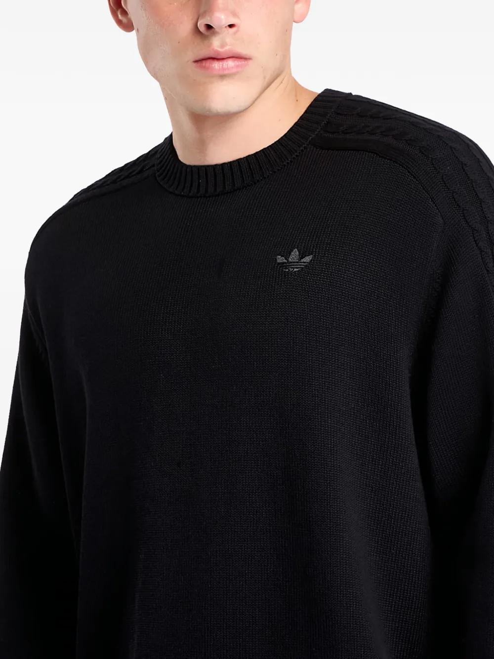 Adidas ケーブルニット セーター | ブラック | FARFETCH JP
