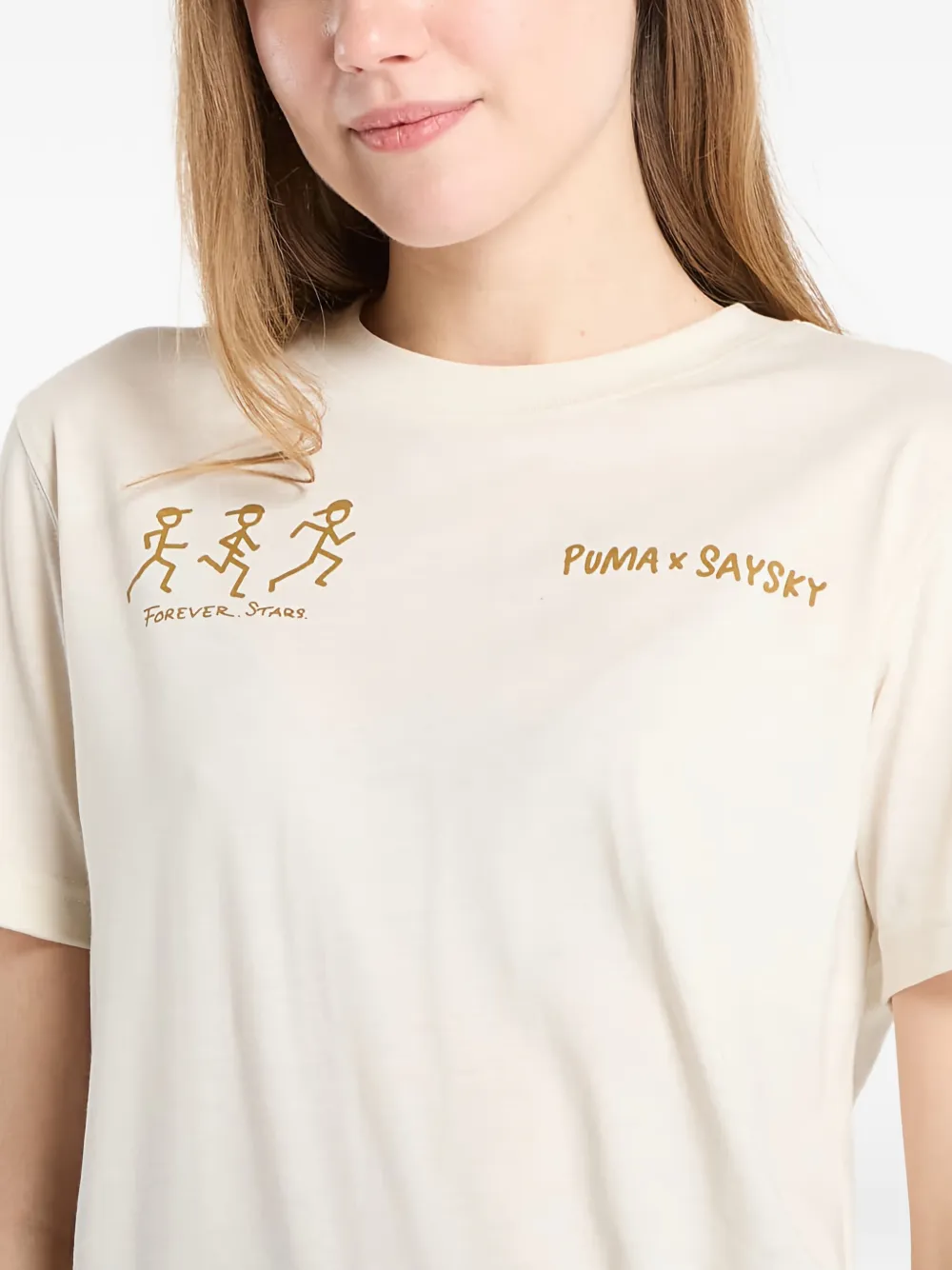 PUMA x Saysky T-shirt met print Beige