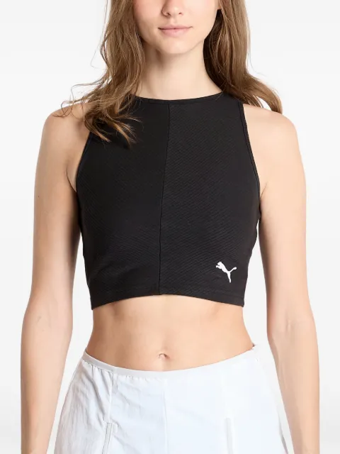 PUMA Wardrobe Essentials ribbed crop top